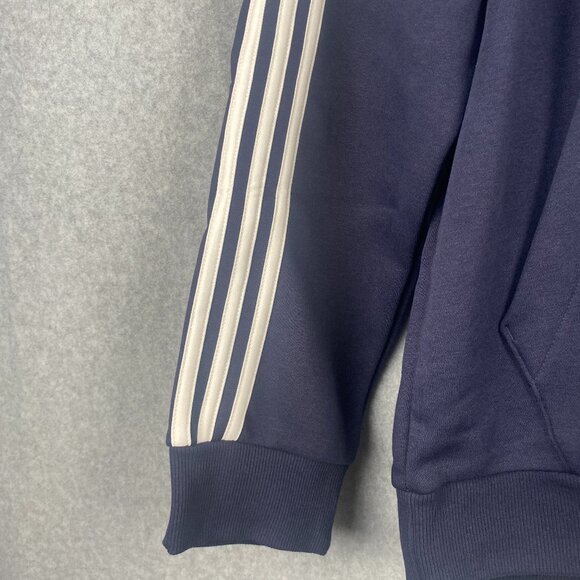 Adidas Men's Track Jacket XL M 3S FL FZ HD Legend Ink - Picture 5 of 9